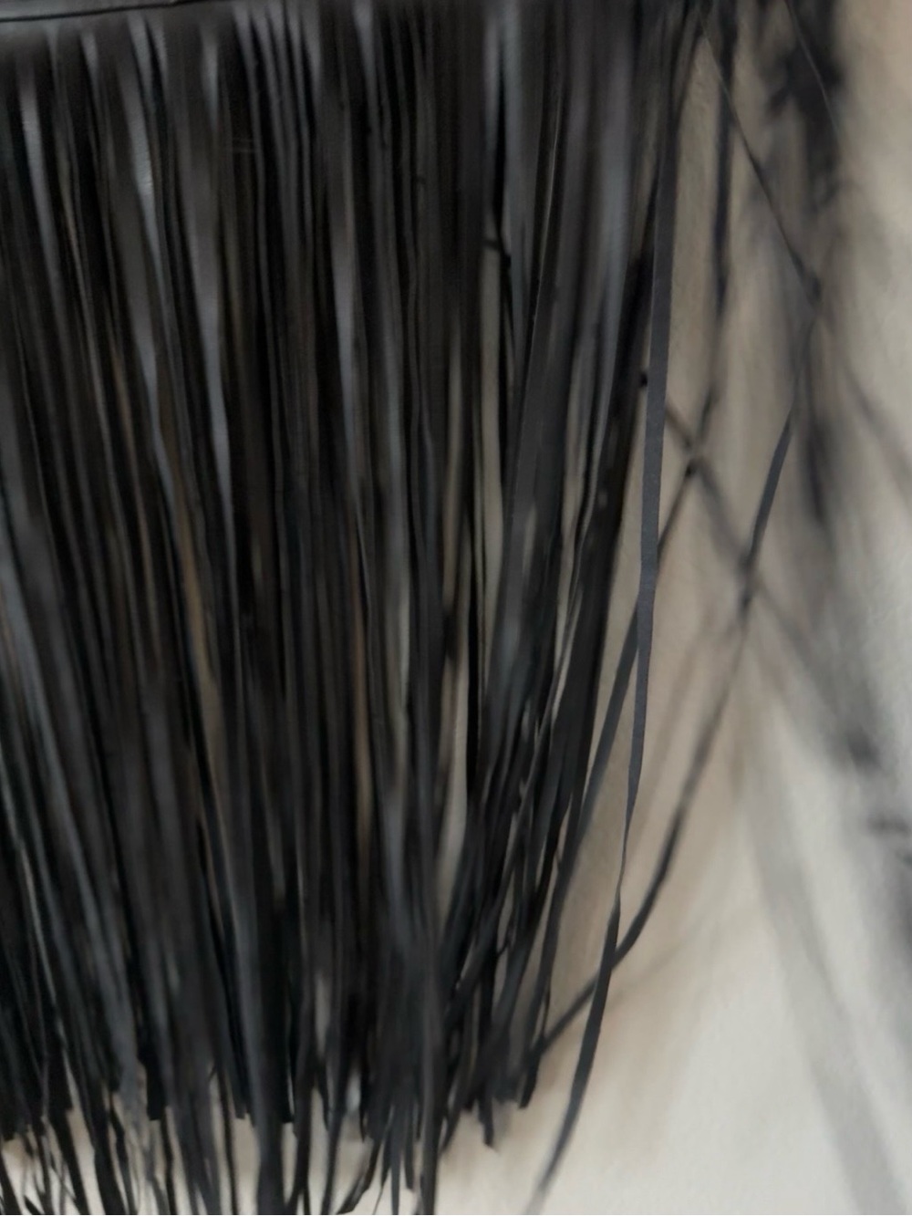 Windsor Faux Leather Fringe Maxi Skirt - Picture 11 of 11